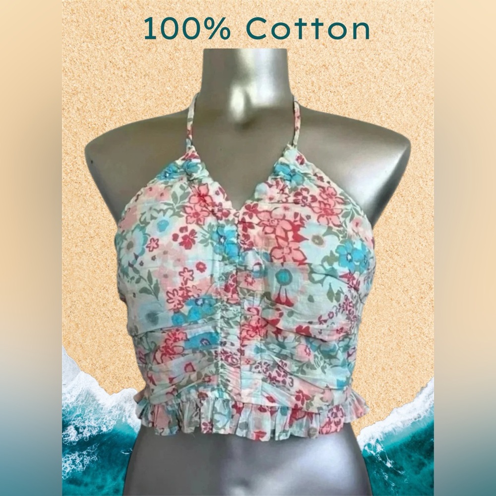 $10 Add-on | American Eagle Crop  Halter Top - Picture 2 of 16